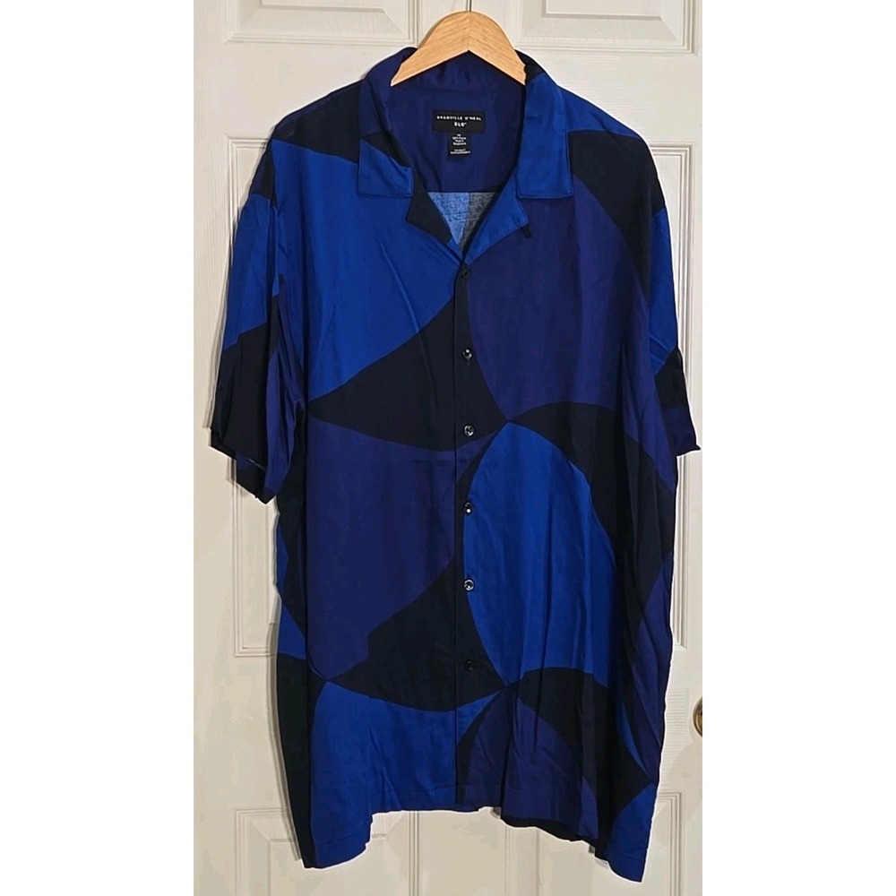 Shaquille O'Neal Shirt 2XL Lightweight Blue Button Down Short Sleeve